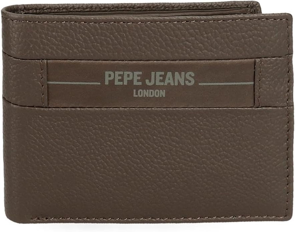 Pepe Jeans Checkbox Hovězí kůže Peněženky a peněženky Černá Hnědá Modrá Šedá Peněženka Muži Naty Shop Hnědá Peněženka
