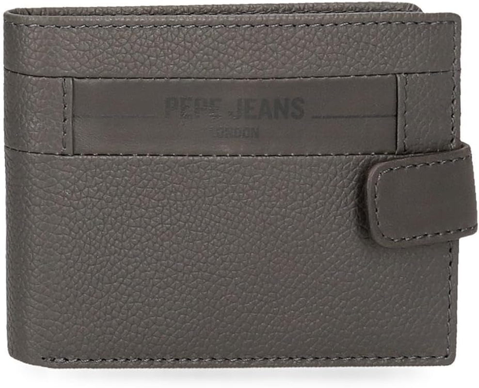 Pepe Jeans Checkbox Černá Hnědá Modrá Šedá Hovězí kůže Peněženky a peněženky Pánská peněženka Naty Shop Šedá Horizontální peněženka