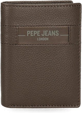 Pepe Jeans Checkbox Hovězí kůže Peněženky a peněženky Černá Hnědá Modrá Šedá Pánská peněženka Naty Shop Hnědá Aktovka