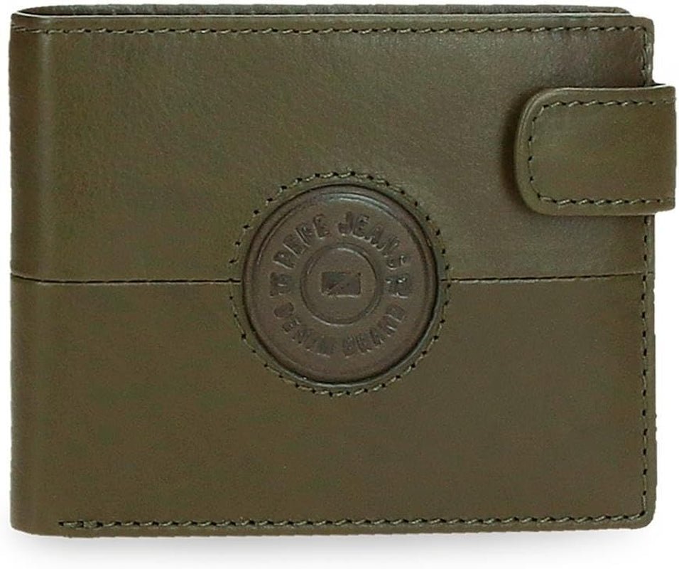 Peněženky a peněženky z hovězí kůže Pepe Jeans Cracker, Černá, Hnědá, Zelená, Různé velikosti Pánská peněženka Naty Shop Zelená Vertical Click Wallet