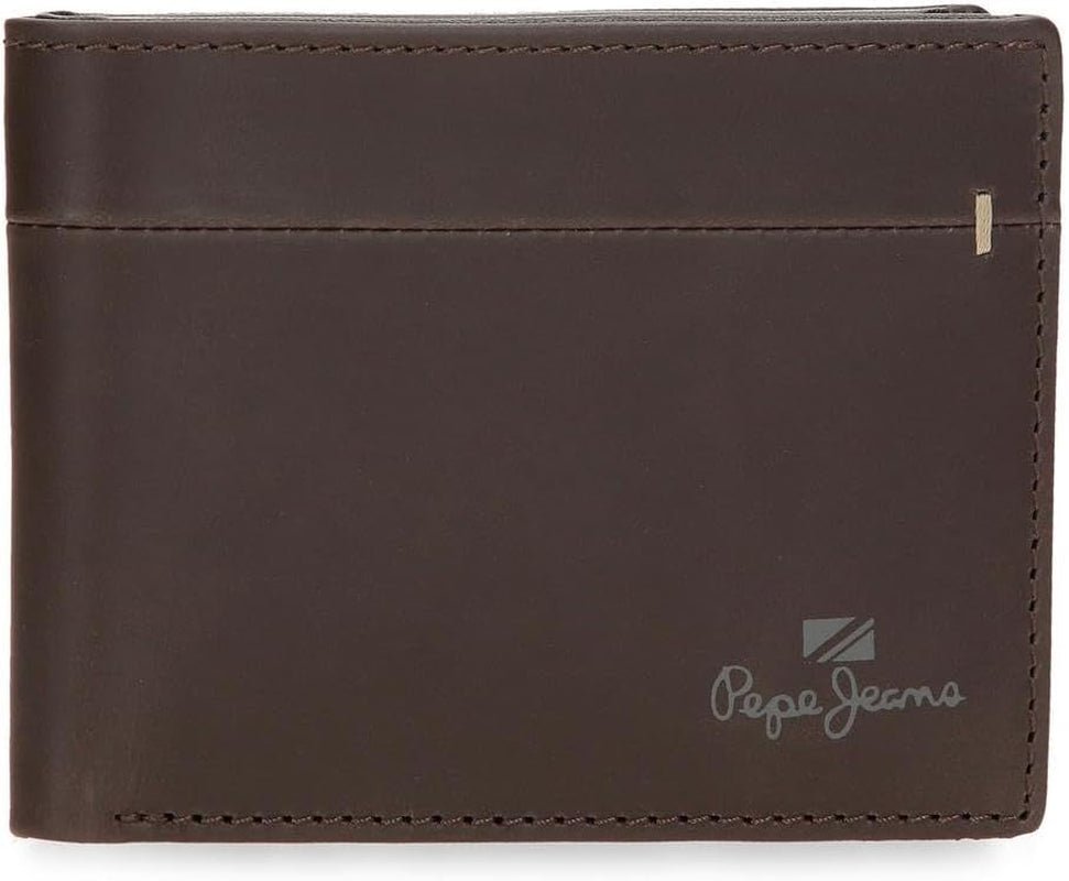 Peněženky a peněženky Pepe Jeans Staple Hovězí kůže, Černá, Hnědá, Námořnická, Různé velikosti Pánská peněženka Naty Shop Hnědá Staple Wallet