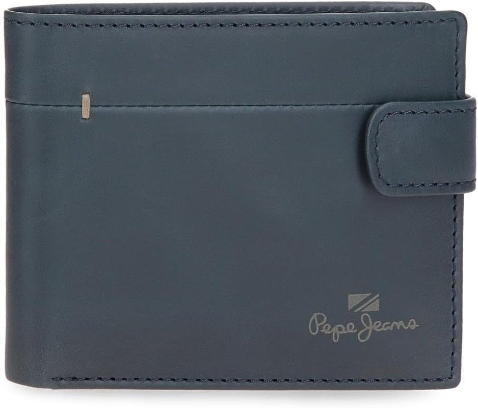 Peněženky a peněženky z hovězí kůže Pepe Jeans, černá, hnědá, tmavě modrá, různé velikosti Pánská peněženka Naty Shop Navy Vertical Wallet
