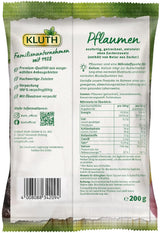 Švestky s peckami 200g - Aromatické, ovocné a přirozeně sladké - Veganské, nesířené, bez pecek a bez přidaného cukru - Nutri-Score A (1 x 200g) Dehydrované produkty Naty Shop