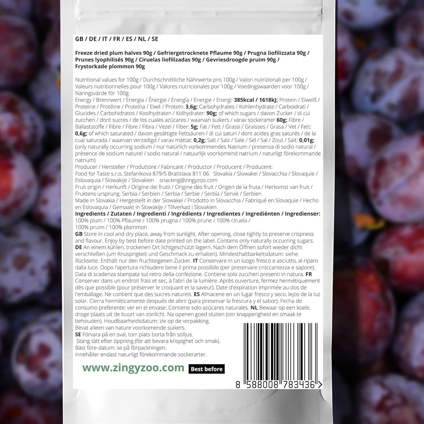 Lyofilizované švestky Lyofilizované švestky 100% přírodní | Bez přidaného cukru Zdravé mrazem sušené sladkosti | Mrazem sušené švestky Mrazem sušené ovoce Mrazem sušené ovoce ZingyZoo Dehydrované produkty Můj obchod