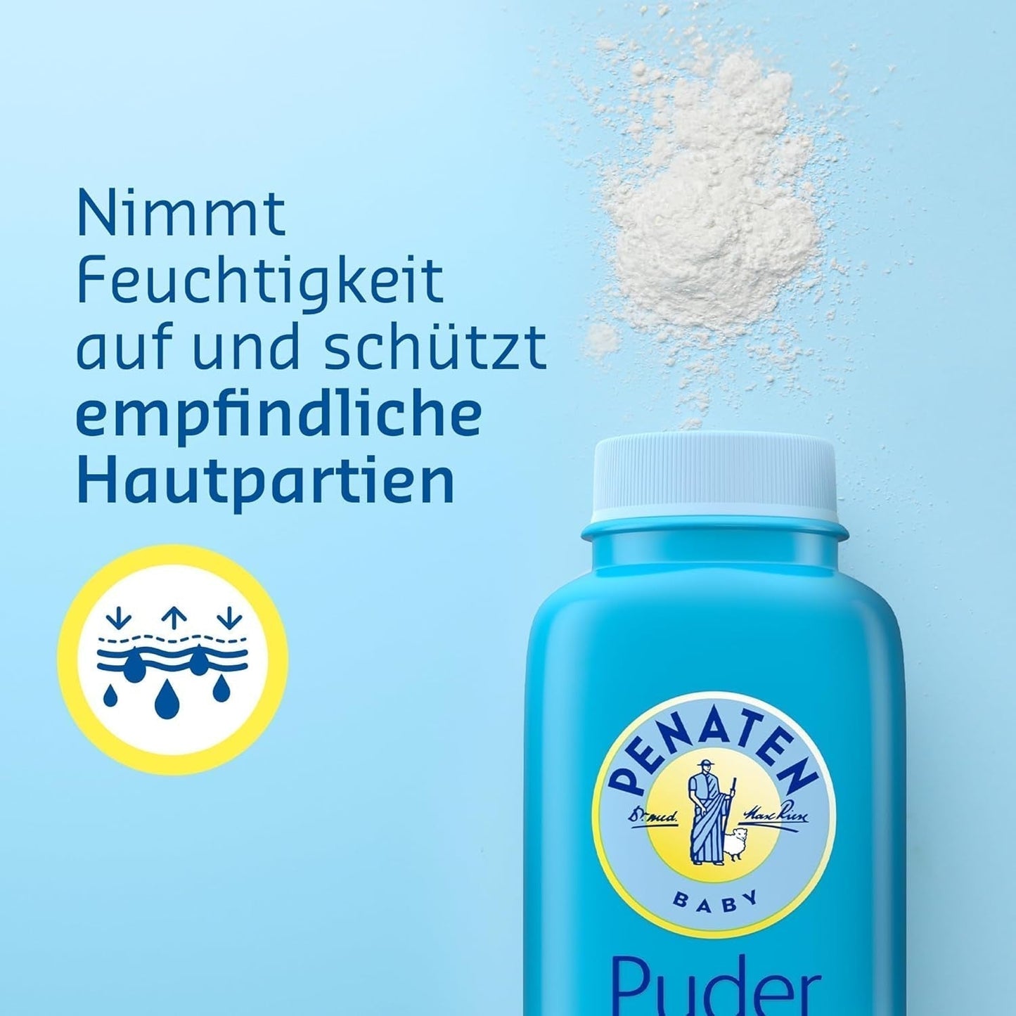 Přírodní pudr pro miminka Penaten s aloe a vitamínem E (1x 100g) - Chrání citlivou pokožku, absorbuje vlhkost a udržuje pokožku suchou - Dermatologicky schváleno - 99% složek přírodního původu Děti - Koupel a péče o pleť Naty Shop