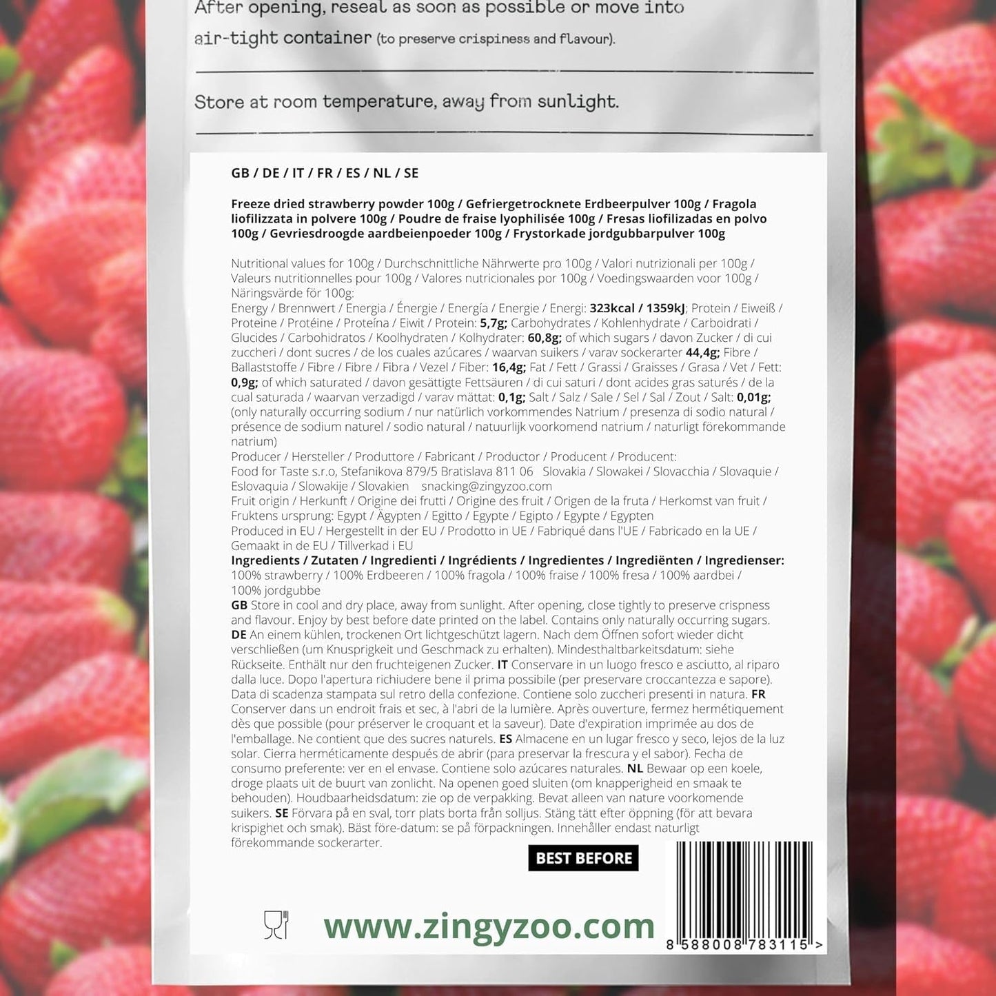 Mrazem sušené ovoce v prášku jahodový prášek | Lyofilizovaný jahodový prášek Jahodový prášek | Jahodový prášek Smoothie Jahodový pudink Sušené ovoce (100g) Dehydrované produkty Naty Shop