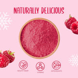 Lyofilizovaný malinový prášek 100g - Lyofilizovaný ovocný prášek - Lyofilizovaný malinový prášek na pečení, smoothie a müsli - 100% přírodní malinový prášek bez přísad Dehydrované produkty Naty Shop