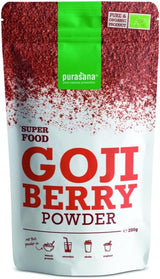 Purasana Goji Berry Powder z Tibetu pod řízenou organickou kultivací (200 g) Sušené produkty pro syrové potraviny Naty Shop Výchozí název