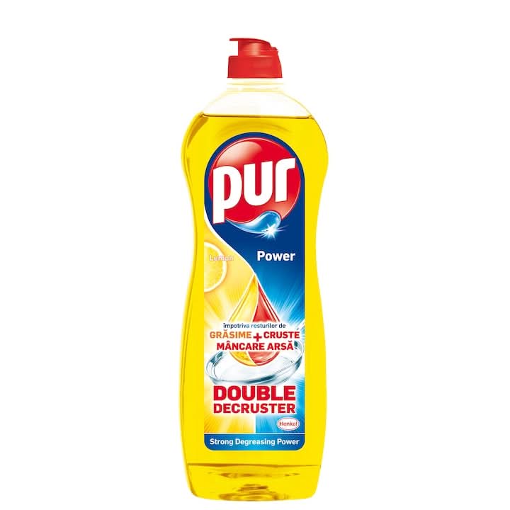 Mycí prostředek na nádobí Pur Duo Power Lemon, 0,9 l Detergenti Naty Shop