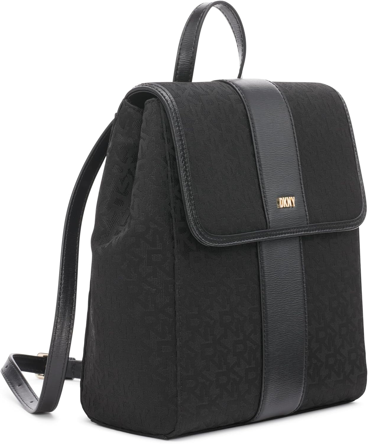 Dámský batoh na každodenní nošení DKNY, černé logo/černé dámské tašky Naty Shop