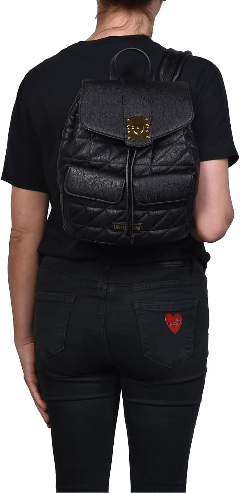 Dámský batoh Love Moschino, černé dámské tašky Naty Shop