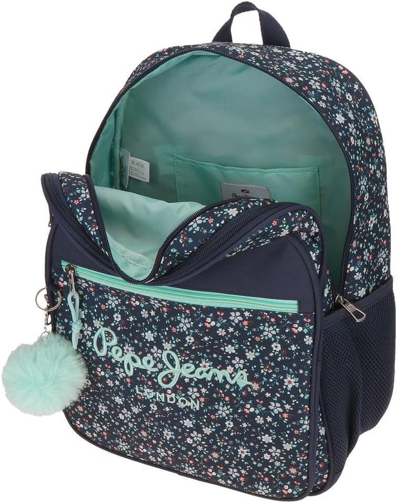 Pepe Jeans Alenka školní batoh s vozíkem, modrý, 30 x 40 x 12 cm, polyester, 14,4 l, modrý, školní batoh s vozíkem Prémiové batohy a brašny Naty Shop