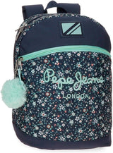 Pepe Jeans Alenka školní batoh s vozíkem, modrý, 30 x 40 x 12 cm, polyester, 14,4 L, modrý, školní batoh s vozíkem Premium batohy a brašny Naty Shop Lässiger batoh