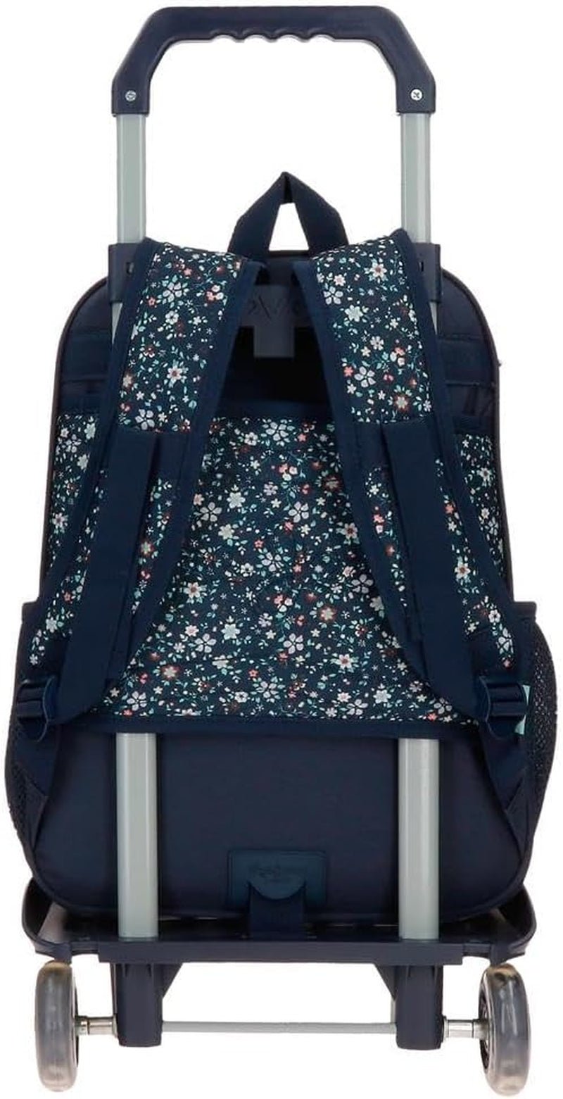 Pepe Jeans Alenka školní batoh s vozíkem, modrý, 30 x 40 x 12 cm, polyester, 14,4 l, modrý, školní batoh s vozíkem Prémiové batohy a brašny Naty Shop