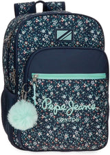 Pepe Jeans Alenka školní batoh s vozíkem, modrý, 30 x 40 x 12 cm, polyester, 14,4 l, modrý, školní batoh s vozíkem Prémiové batohy a brašny Naty Shop Schulrucksack