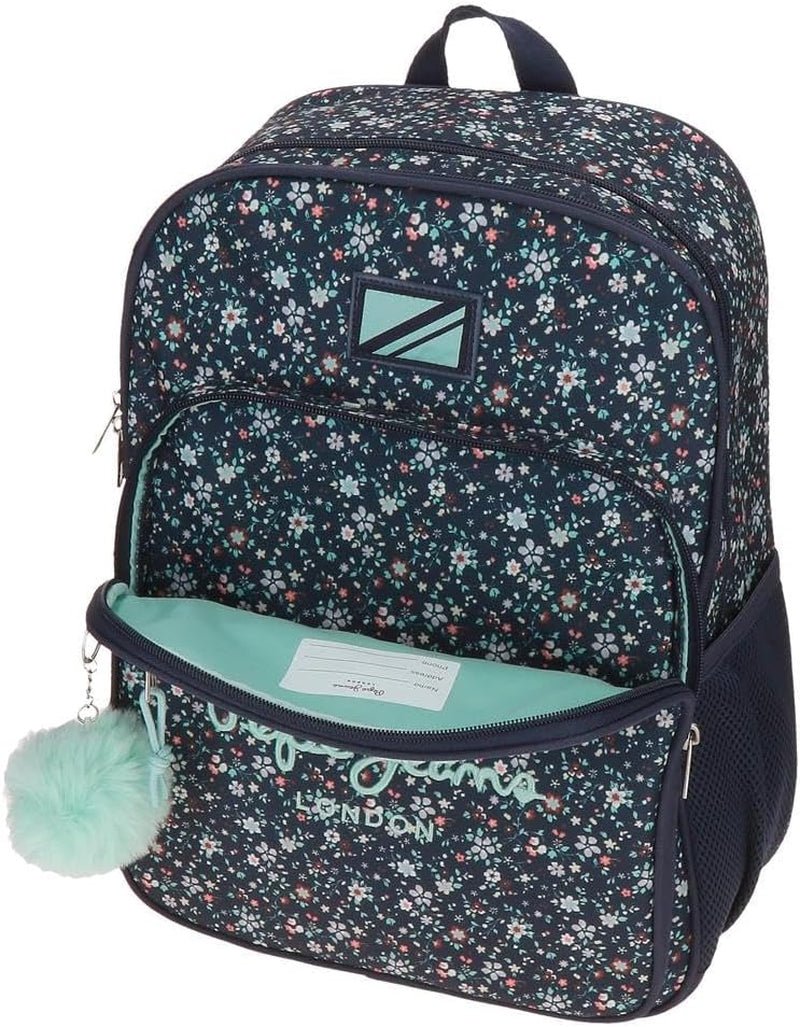 Pepe Jeans Alenka školní batoh s vozíkem, modrý, 30 x 40 x 12 cm, polyester, 14,4 l, modrý, školní batoh s vozíkem Prémiové batohy a brašny Naty Shop