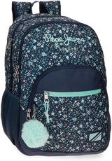 Pepe Jeans Alenka školní batoh s vozíkem, modrý, 30 x 40 x 12 cm, polyester, 14,4 l, modrý, školní batoh s vozíkem Prémiové batohy a brašny Naty Shop Pepe Jeans Rucksack