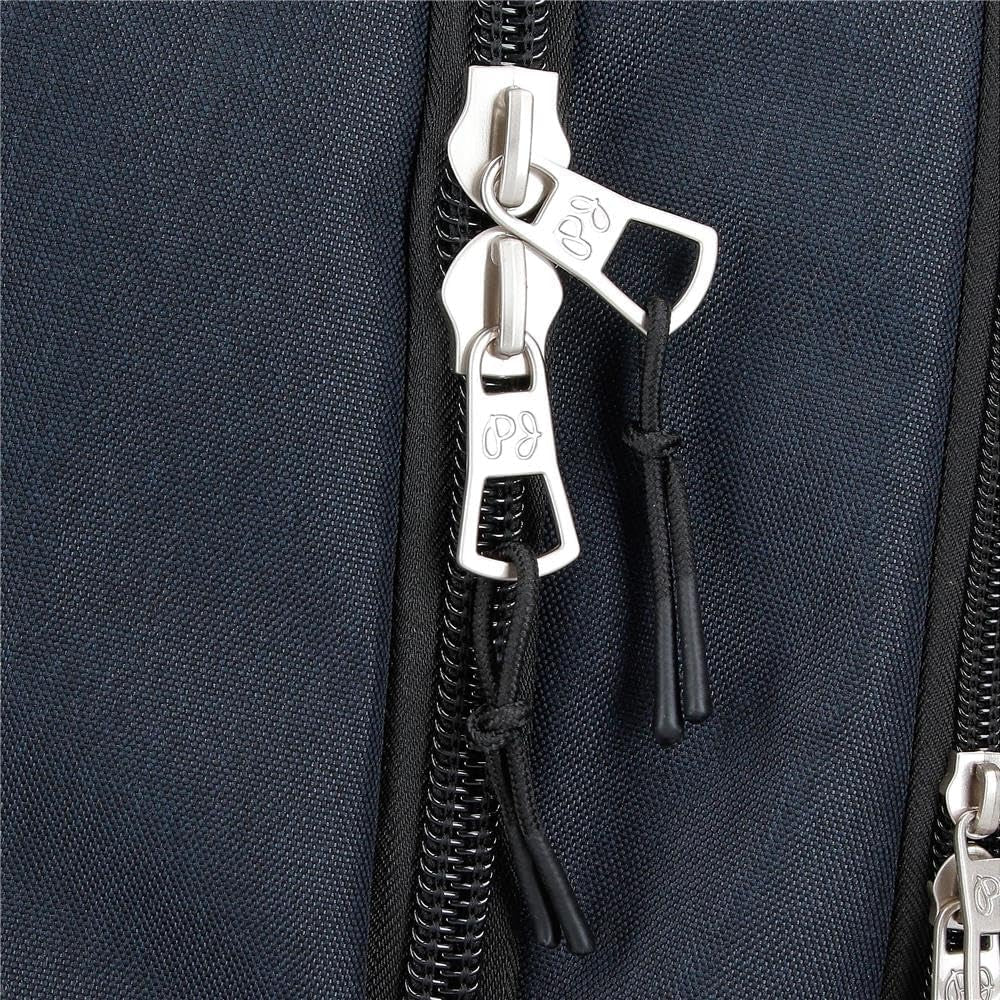 Školní batoh Pepe Jeans Cromwell, dvoukomorový, černý, 33 x 46 x 15 cm, polyester, 22,77 l, černý, univerzální, dvoukomorový školní batoh Premium Batohy a brašny Naty Shop