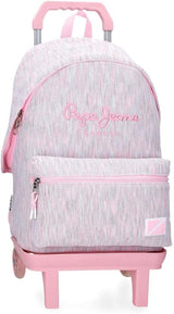 Pepe Jeans Miri školní batoh, růžový, 31 x 44 x 17,5 cm, polyester, 22,79 l, růžový, školní batoh Prémiové batohy a brašny Naty Shop Rucksack 42 + Trolley
