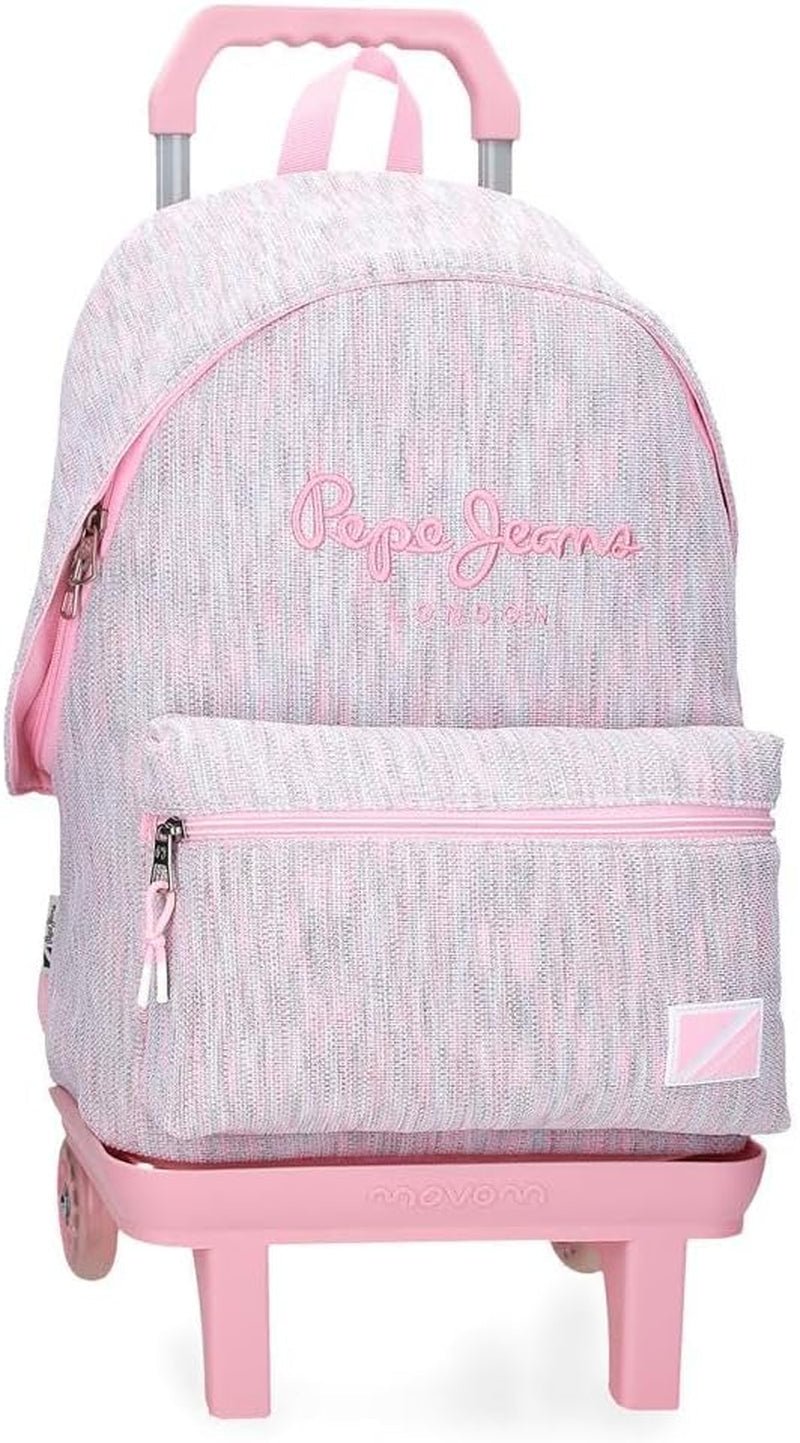 Pepe Jeans Miri školní batoh, růžový, 31 x 44 x 17,5 cm, polyester, 22,79 l, růžový, školní batoh Prémiové batohy a brašny Naty Shop Rucksack 42 + Trolley