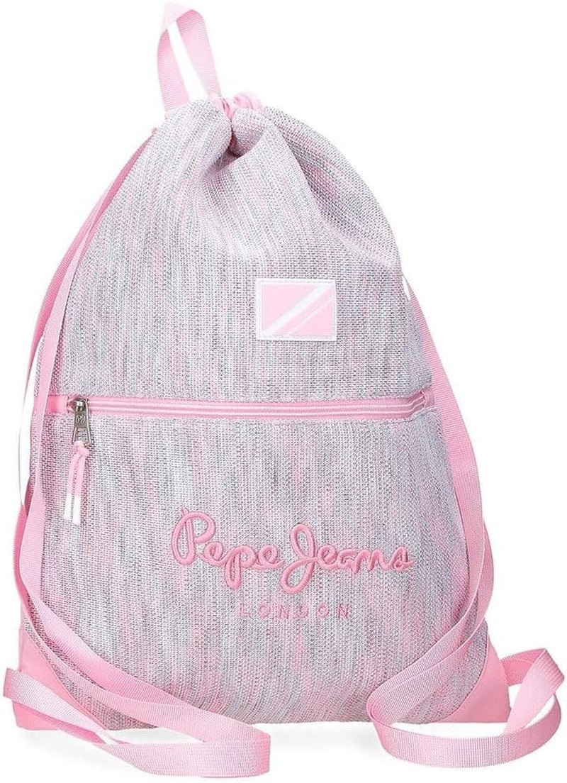 Pepe Jeans Miri školní batoh, růžový, 31 x 44 x 17,5 cm, polyester, 22,79 l, růžový, školní batoh Prémiové batohy a brašny Naty Shop Sack-Rucksack