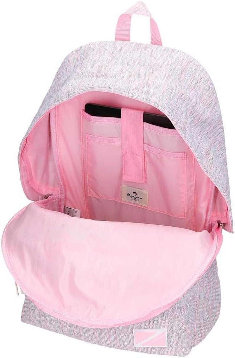 Pepe Jeans Miri školní batoh, růžový, 31 x 44 x 17,5 cm, polyester, 22,79 l, růžový, školní batoh Prémiové batohy a brašny Naty Shop