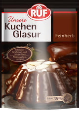 RUF Cake Glaze Bourbon Vanilka, 100g v sáčku, vhodné do mikrovlnné trouby, na polevání a zdobení sušenek, muffinů a dortů, bezlepková Cukrová pasta Naty Shop Fine tart