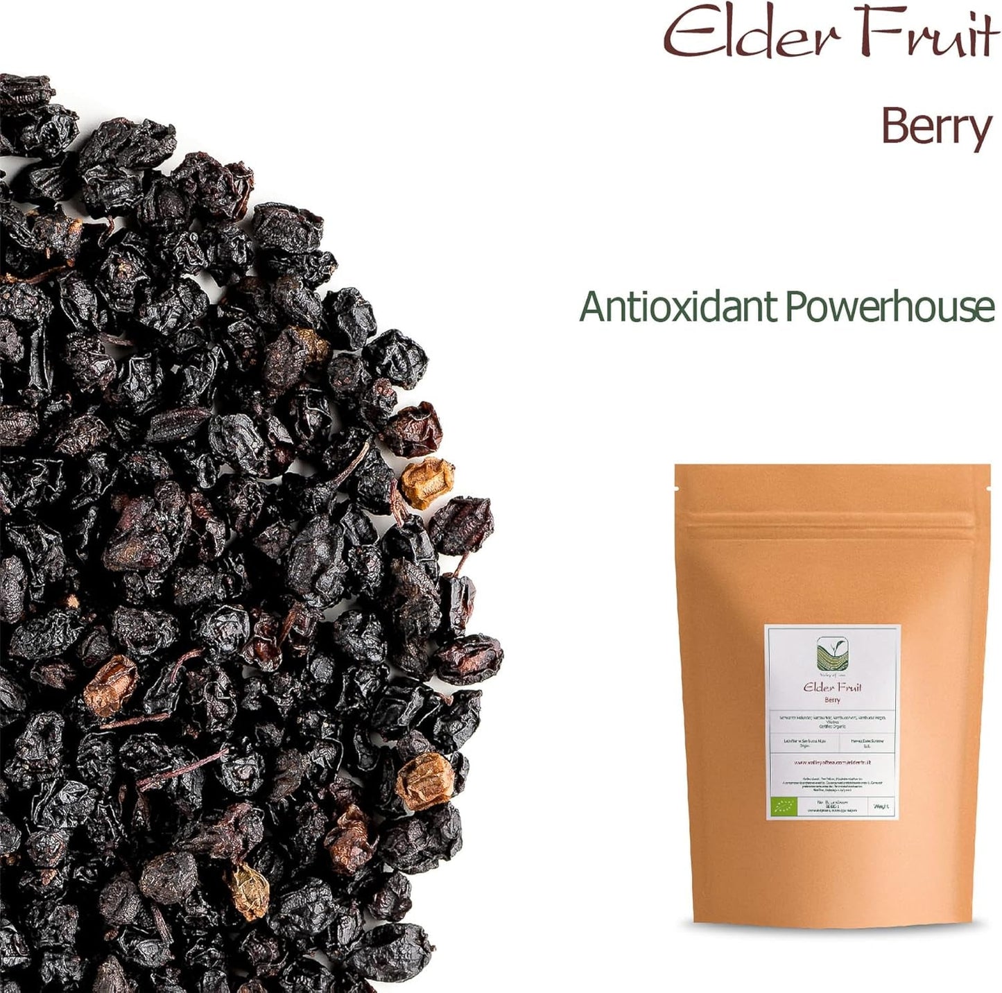 Bio černý bez - celé bobule sambucus - černý bez Dehydrované produkty Naty Shop