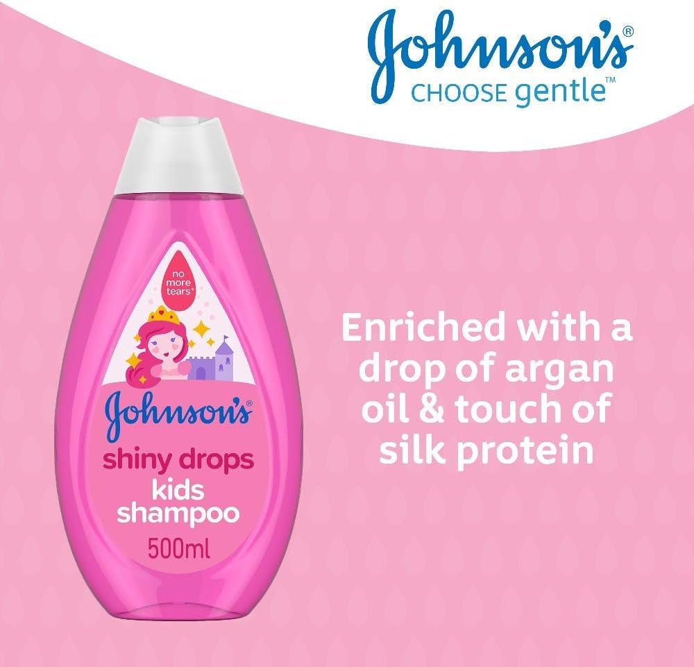 Johnson's Shiny Drops dětský šampon, 500 ml Děti - koupel a péče o pleť Naty Shop