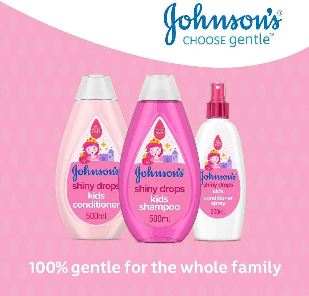 Johnson's Shiny Drops dětský šampon, 500 ml Děti - koupel a péče o pleť Naty Shop