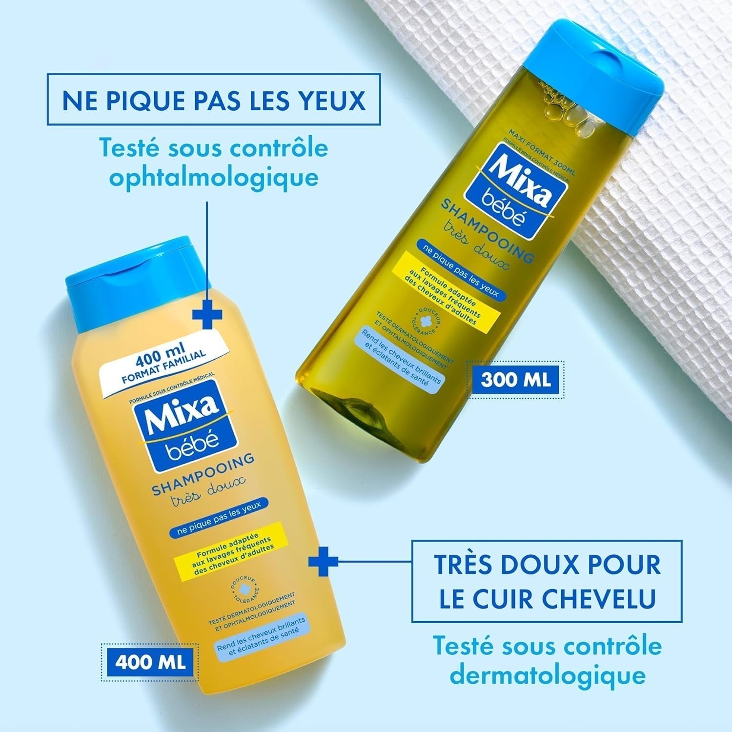 Šampon pro děti Mixa, velmi jemný, 300 ml, 300 ml Děti - koupel a péče o pleť Naty Shop