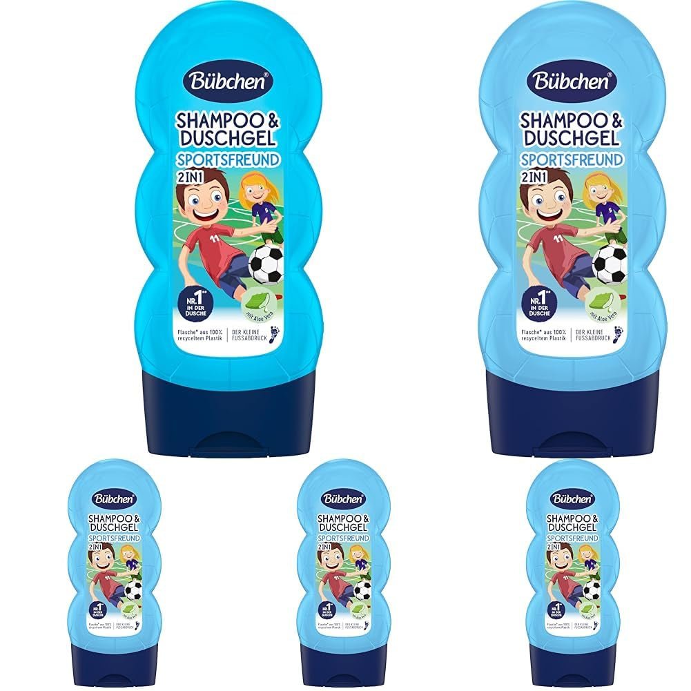 Šampon a sprchový gel Buebchen Sportsfreund 2v1, 230 ml Děti do koupele a péče o pleť Naty Shop 230 ml (balení 5 ks)