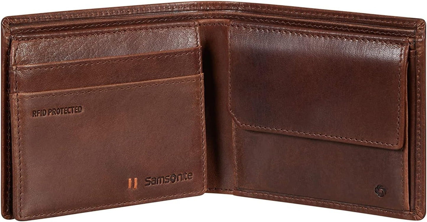 Samsonite Veggy SLG - Peněženka, 10,5 cm, hnědá (tmavě hnědá) Pánská peněženka Naty Shop