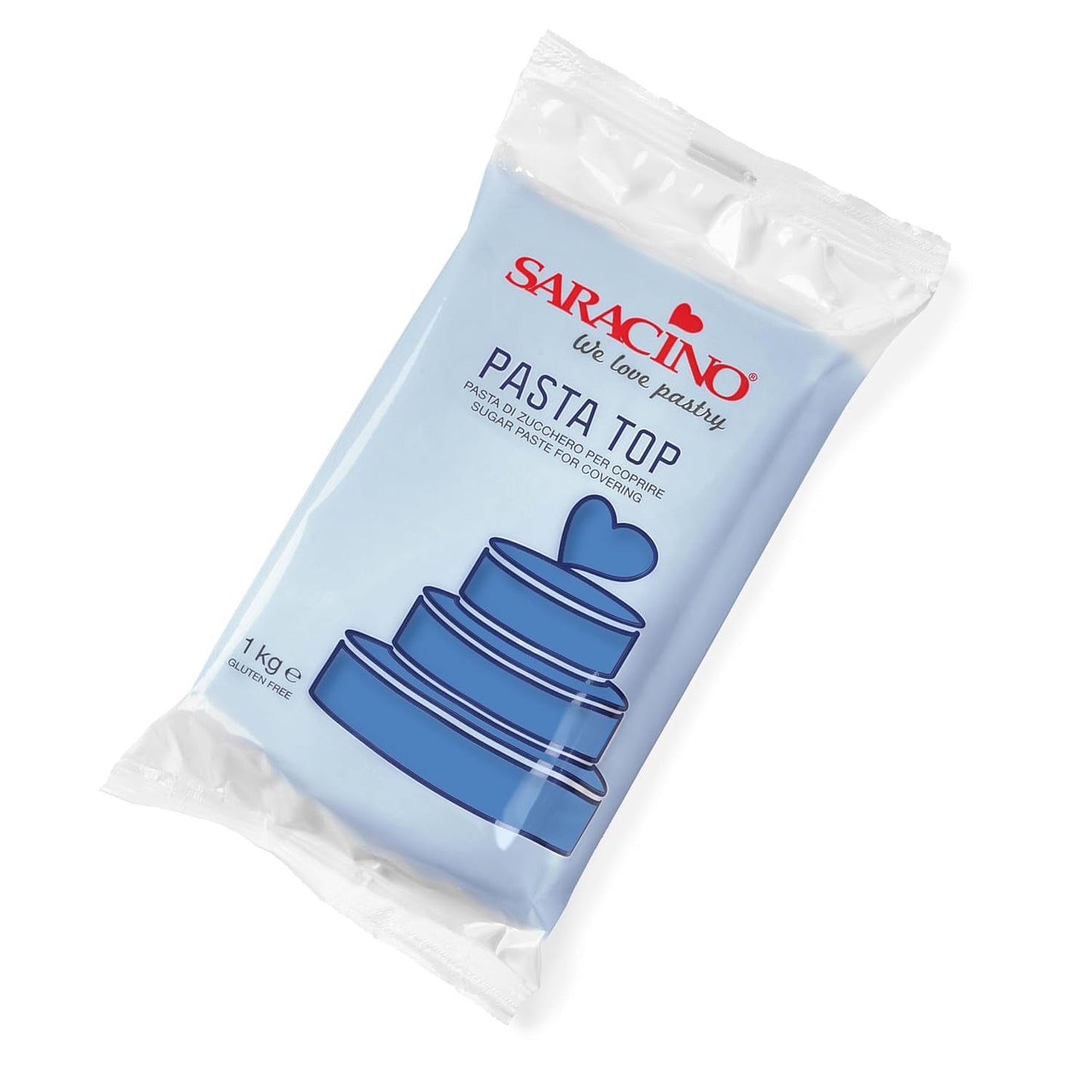 Saracino Fondant Top, cukrová pasta na pokrytí 1 kg, Made In Italy Cukrová pasta Naty Shop Modrá