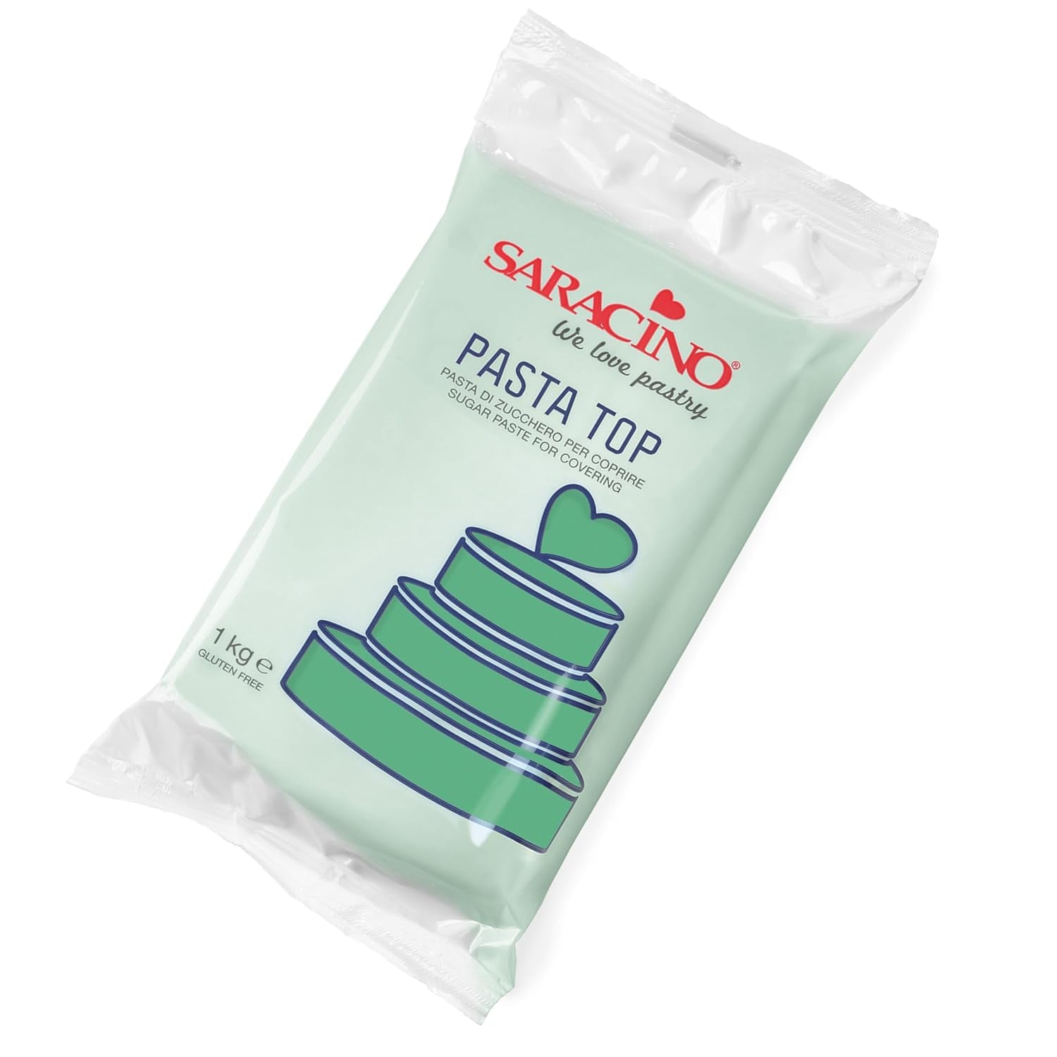 Saracino Fondant Top, cukrová pasta na pokrytí 1 kg, Made In Italy Cukrová pasta Naty Shop Greetings