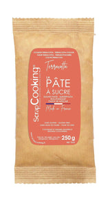 ScrapCooking - Pâte Ã Sucre Vert Sauge 250 g - Colorant d'Origine Naturelle - Sans Gluten, Sans Huile de Palme - Pour Gâteaux, Pâtisseries Anniversaire - Vert Pastel - Fabrikie en France - 7621 Cukrová pasta Naty Shop Red terracotta