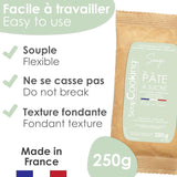 ScrapCooking - Pâte Ã Sucre Vert Sauge 250 g - Colorant d'Origine Naturelle - Sans Gluten, Sans Huile de Palme - Pour Gâteaux, Pâtisseries Anniversaire - Vert Pastel - Fabrikie en France - 7621 Cukrová pasta Naty Shop