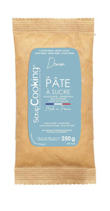 ScrapCooking - Pâte Ã Sucre Vert Sauge 250 g - Colourant d'Origine Naturelle - Sans Gluten, Sans Huile de Palme - Pour Gâteaux, Pâtisseries Anniversaire - Vert Pastel - Fabrikie en France - 7621 Cukrová pasta Naty Shop Denim blue