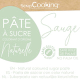 ScrapCooking - Pâte Ã Sucre Vert Sauge 250 g - Colorant d'Origine Naturelle - Sans Gluten, Sans Huile de Palme - Pour Gâteaux, Pâtisseries Anniversaire - Vert Pastel - Fabrikie en France - 7621 Cukrová pasta Naty Shop