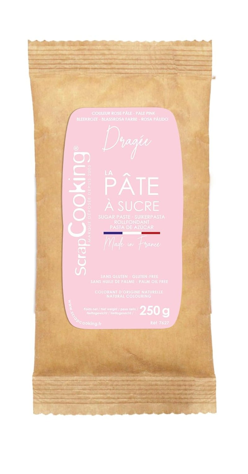 ScrapCooking - Pâte Ã Sucre Vert Sauge 250g - Colorant d'Origine Naturelle - Sans Gluten, Sans Huile de Palme - Pour Gâteaux, Pâtisseries Anniversaire - Vert Pastel - Fabrikie en France - 7621 Cukrová pasta Naty Shop Pastel růžová