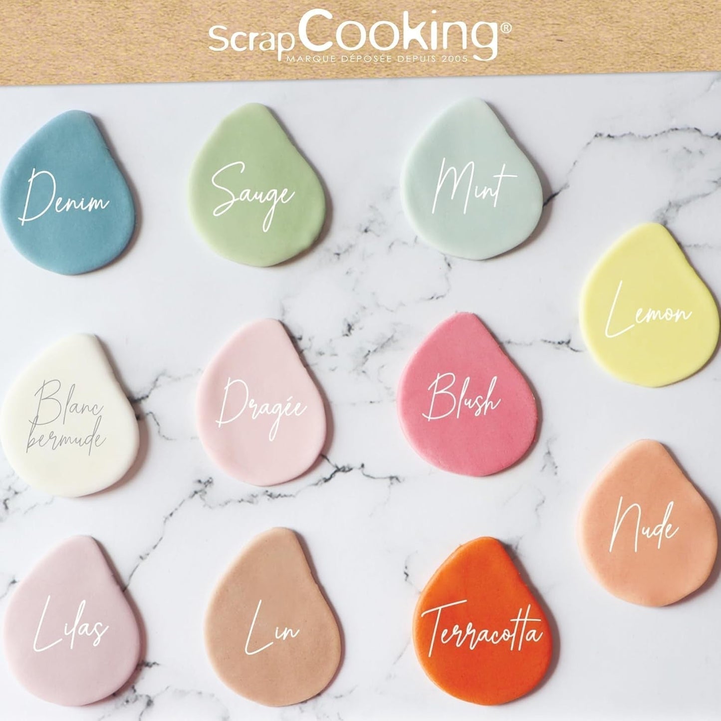 ScrapCooking - Pâte Ã Sucre Vert Sauge 250 g - Colorant d'Origine Naturelle - Sans Gluten, Sans Huile de Palme - Pour Gâteaux, Pâtisseries Anniversaire - Vert Pastel - Fabrikie en France - 7621 Cukrová pasta Naty Shop