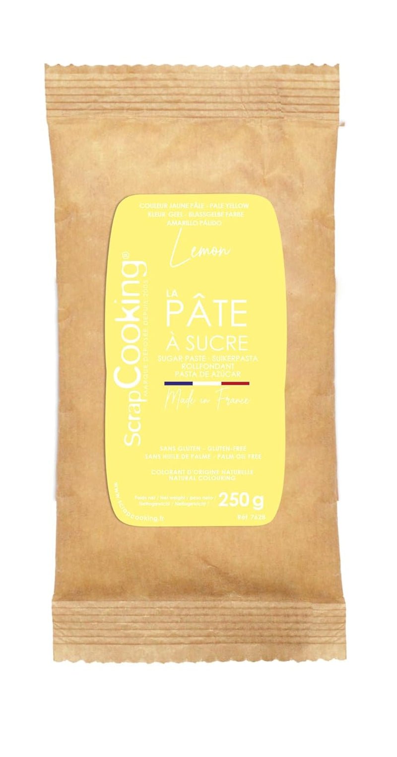 ScrapCooking - Pâte Ã Sucre Vert Sauge 250 g - Colorant d'Origine Naturelle - Sans Gluten, Sans Huile de Palme - Pour Gâteaux, Pâtisseries Anniversaire - Vert Pastel - Fabrikie en France - 7621 Cukrová pasta Naty Shop Yellow