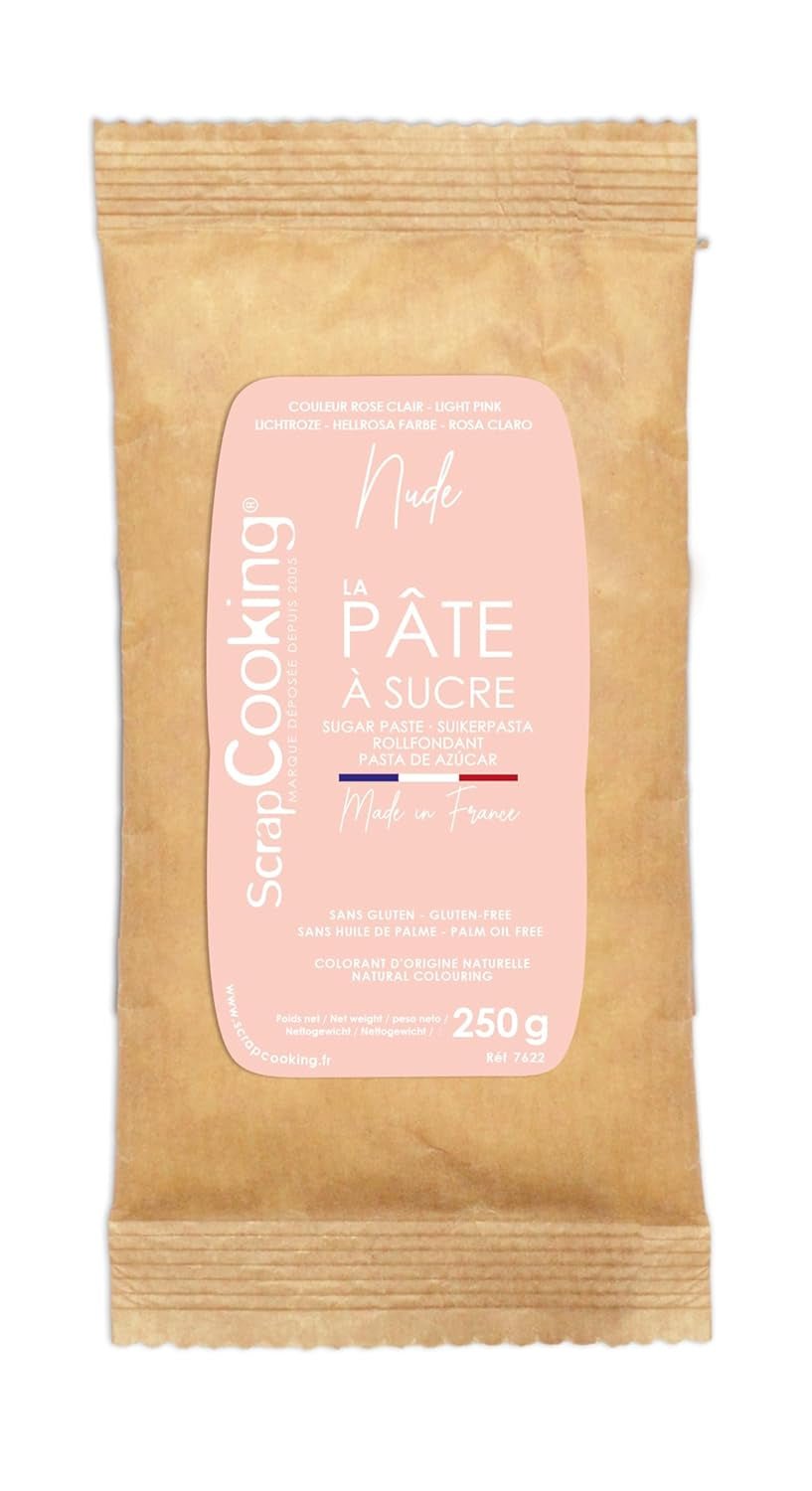 ScrapCooking - Pâte Ã Sucre Vert Sauge 250 g - Colorant d'Origine Naturelle - Sans Gluten, Sans Huile de Palme - Pour Gâteaux, Pâtisseries Anniversaire - Vert Pastel - Fabrikie en France - 7621 Cukrová pasta Naty Shop Zelená šalvěj