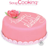 ScrapCooking - Růžová fondánová roláda â'¬ 36 cm - Rolovaný černý fondán 430 g - Dortový topper fondánová ozdoba na dorty, pečení, narozeniny, párty - Růžová - 7264 Cukrová pasta Naty Shop