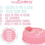 ScrapCooking - Růžová fondánová roláda â'¬ 36 cm - Rolovaný černý fondán 430 g - Dortový topper fondánová ozdoba na dorty, pečení, narozeniny, párty - Růžová - 7264 Cukrová pasta Naty Shop