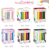ScrapCooking - Sada 5 ks fondantů - bílý, žlutý, červený, zelený a hnědý - 5 x 80 g - cukrová pasta na dorty Ozdoby na dorty Narozeniny Vánoce - bez lepku a bez palmového oleje - 7257 Naty Shop Sugarpaste