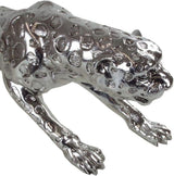 Dekorativní plastika Casablanca XL - Gpard Matt silver - Dekor do obývacího pokoje - Délka 80 cm Sošky a plastiky Naty Shop