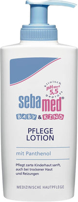 Sebamed Baby and Child Care Lotion s panthenolem, 2 balení, 2 x 200 ml, šetrně pečuje o jemnou dětskou pokožku, také o suchou pokožku a podráždění Děti - Koupel a péče o pleť Naty Shop 2 balení, 2 x 200 ml