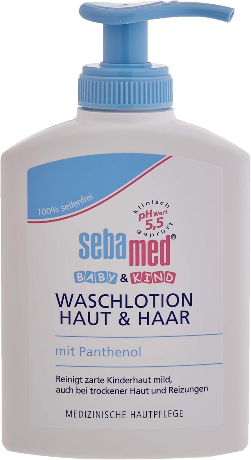Sebamed Baby and Child Care Lotion s panthenolem, 2 balení, 2 x 200 ml, jemně pečuje o jemnou dětskou pokožku, také o suchou pokožku a podráždění Děti - Koupel a péče o pleť Naty Shop 3 balení, 3 X 200 ml