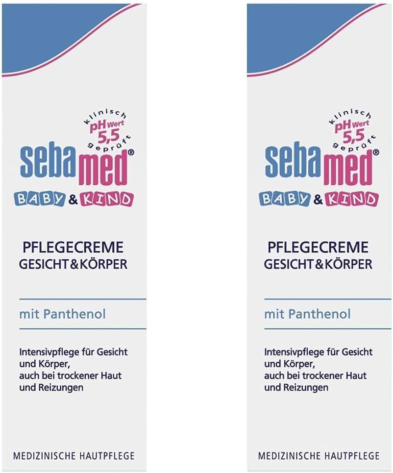 Sebamed Baby and Child Care Lotion s panthenolem, 2 balení, 2 x 200 ml, jemně pečuje o jemnou dětskou pokožku, také o suchou pokožku a podráždění Děti - Koupel a péče o pleť Naty Shop 1 balení, 1 X 75 ml